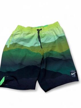 Nike Men’s Gradient Green to Black Swim Board Shorts